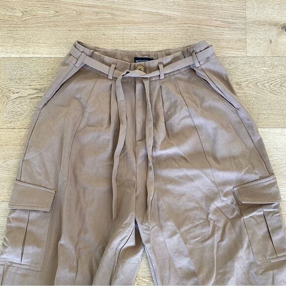 Pretty Little Thing Cargo Tie Waist Joggers in Tan - Picture 2 of 5